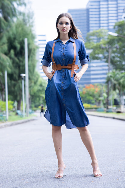 All-Day Denim Shirt Dress