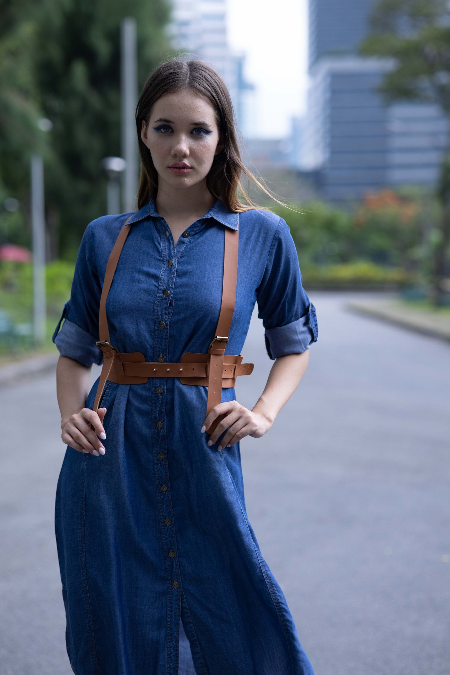 All-Day Denim Shirt Dress