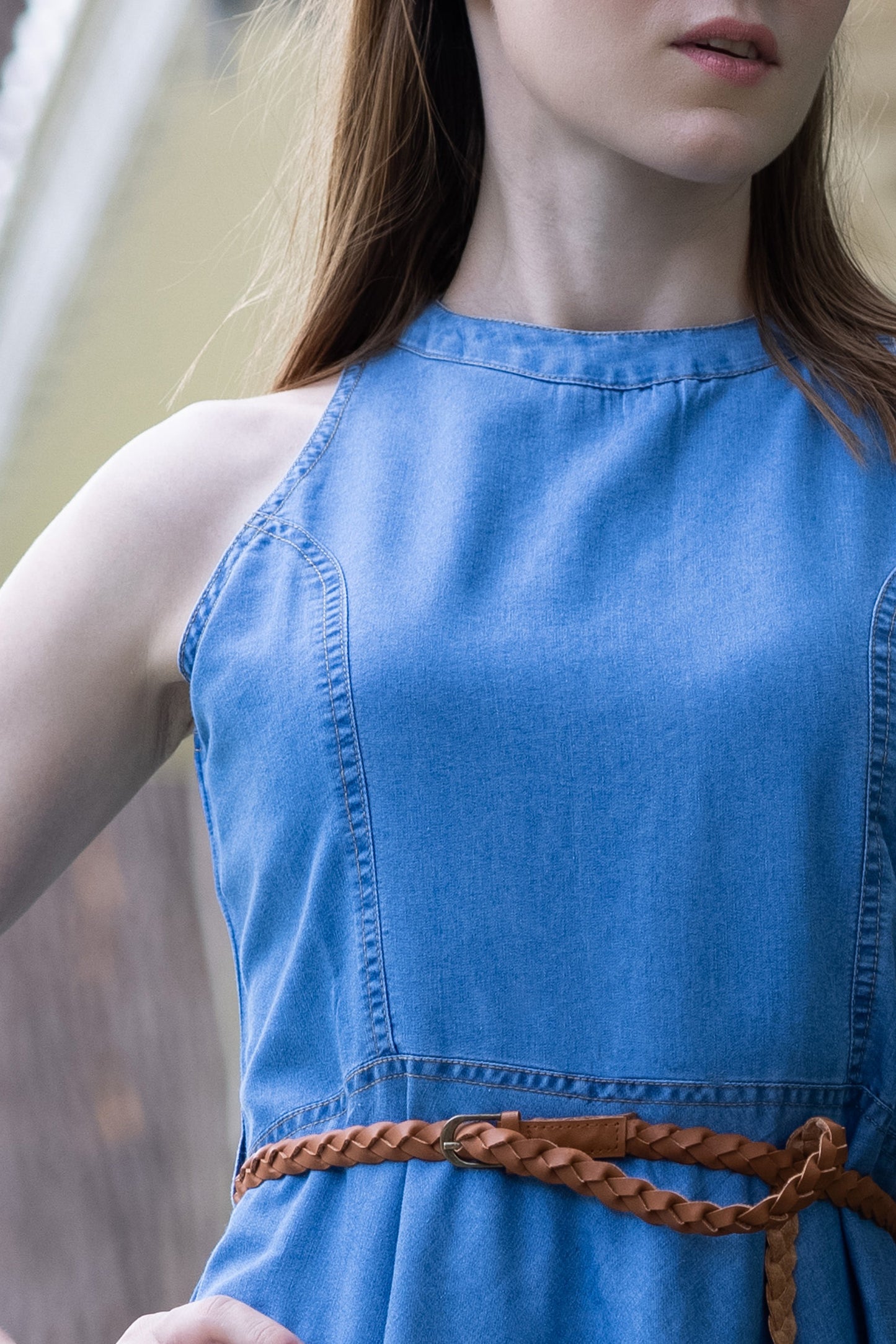 Classic Denim Fit Flare Dress