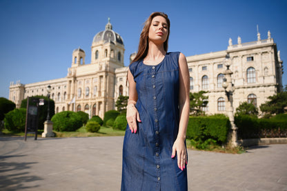 Throw On Denim Dress - Dark Wash